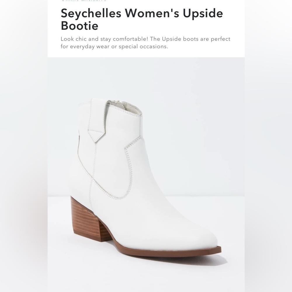 Seychelles Upside White Bootie 7